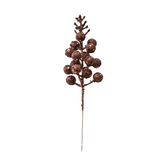 Christmas Picks, 15-Piece Realistic Glitter Berry Branch Picks, Shed-Free Foam Berries on Bendable Wires, 9.06 Inch Artificial Christmas Decor for Home, Wedding Centerpieces, Wreath Making