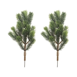 30 Pcs Christmas Snow Frosted Pine Branches 10'' Artificial Faux Fake  Christmas Picks and Sprays White Tree Filler Branches Flocked Pine Needles