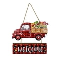 thumbnail image 1 of Christmas Pickup Truck Welcome Decorations Wooden Car Christmas Tree Hanging Decorations Painted Christmas Wooden Hanging丨A, 1 of 8