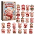 thumbnail image 1 of Christmas Pig Christmas Countdown With 24 Pcs Acrylic Christmas Advent Calendar Ornament Blind Box for Adults DIY Craft Holiday Wall Decor Absolutely Wonderful Gift Set for Farm Fan Home Decoration, 1 of 8