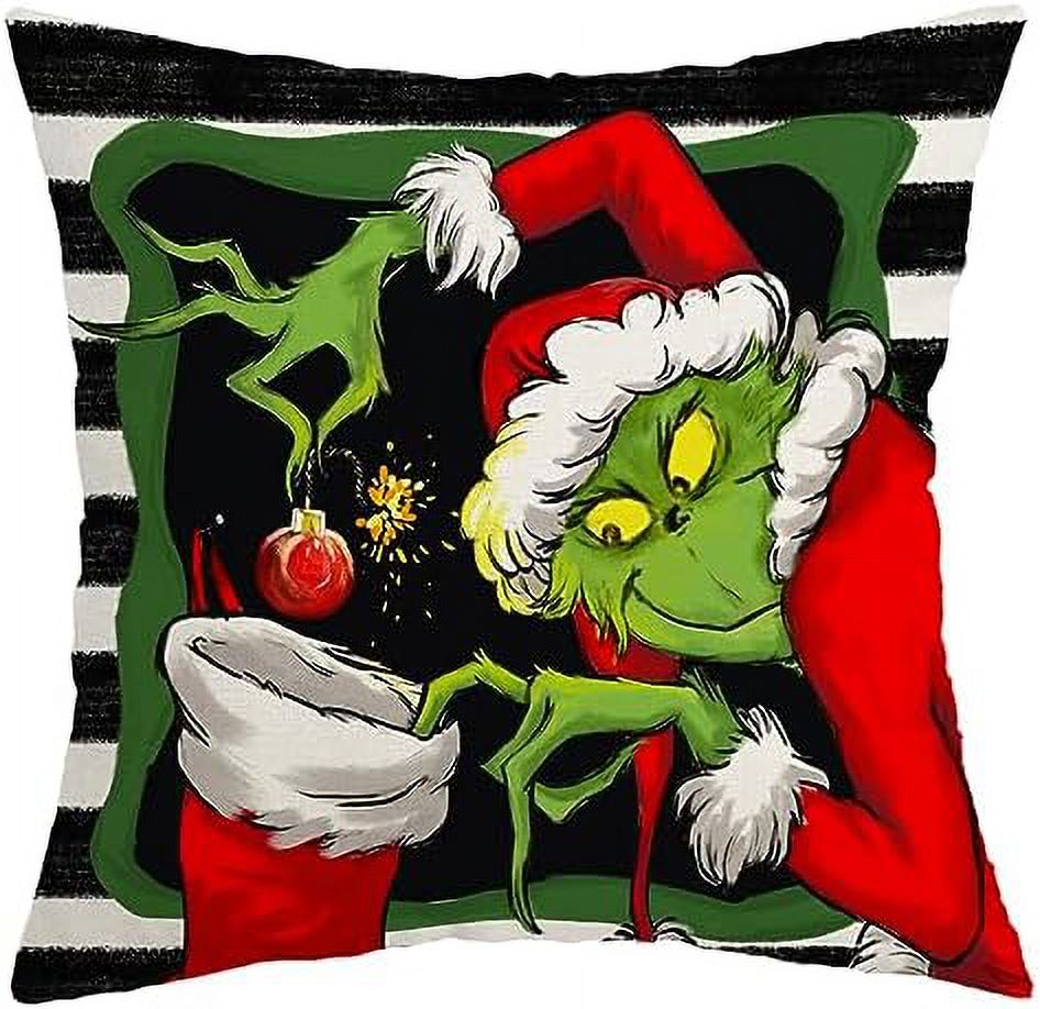 Christmas Pillow Cover 12X20 Grinch Christmas Stocking Stink Stank