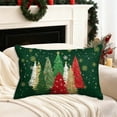 thumbnail image 1 of Taicans Christmas Pillow Cover 12X20 Inch Watercolor Christmas Tree Stars Decoration Holiday Farmhouse Winter Pillow Case for Sofa Couch Decor,Christmas Tree Decorative Throw Pillows, 1 of 6