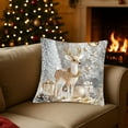 thumbnail image 1 of Christmas Pillow Cover 17.7x17.7 Inches, Cotton Decorative Pillow Case with Festive Pattern, Soft Breathable Cushion Cover with Hidden Zipper for Living Room Sofa Bedroom Holiday Home Decor, 1 of 6