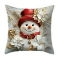 thumbnail image 1 of Christmas Pillow Cover – 18x18 in Linen-Style Holiday Cushion Case for Sofa or Home Decor, Washable Polyester Material, 1 of 5