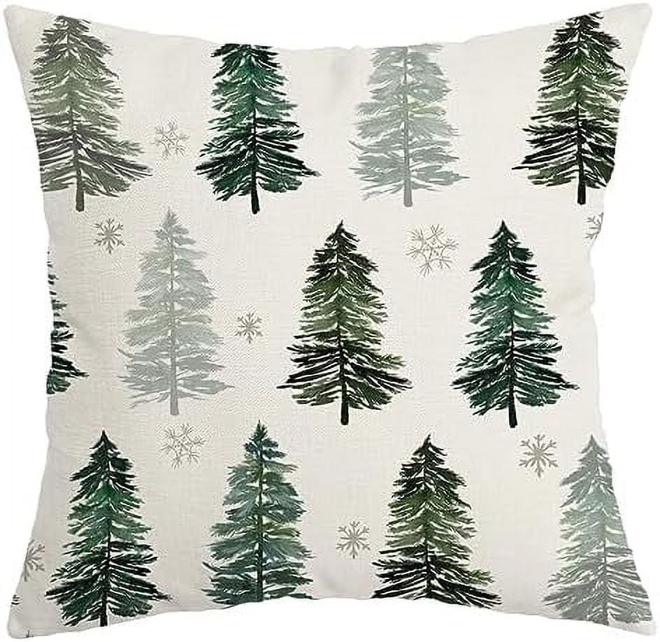 Christmas Pillow Cover 20X20 Inch Christmas Tree Snowflake Decoration Holiday Farmhouse Winter Pillow Case Decor for Home Sofa Couch AA223 20 Walmart