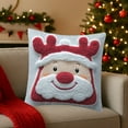 thumbnail image 1 of Christmas Pillow Cover under $5! Xqxayjr 3D Christmas Pillow Cover 45x45cm, Festive Decorative Pillow Case, Realistic Design Cushion Cover, Holiday Home Decor for Living Room, 1 of 7