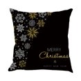 thumbnail image 1 of Christmas Pillow Cover, Black Gold Light Luxury Reindeer Snowman Cushion Case, Square Soft Fabric Throw Case for Sofa Living Room Decor, 1 of 3