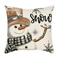 thumbnail image 1 of Christmas Pillow Cover Christmas Snowman Short Linen Printed House Decoration Pillow Pillow, 1 of 6