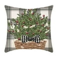 thumbnail image 1 of Christmas Pillow Cover Christmas Snowman Short Linen Printed House Decoration Pillow Pillow, 1 of 6