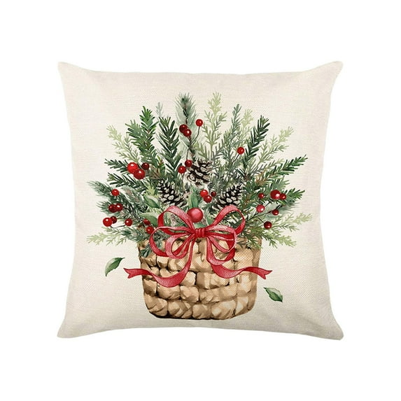 Christmas Pillow Cover Holiday Decoration Sofa Decoration Linen Pillow Home Sofa Holiday Decoration Pillow Cover