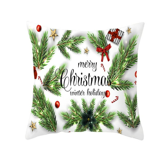 Christmas Pillow Cover Merry Christmas Throw Cushion Cover Tree