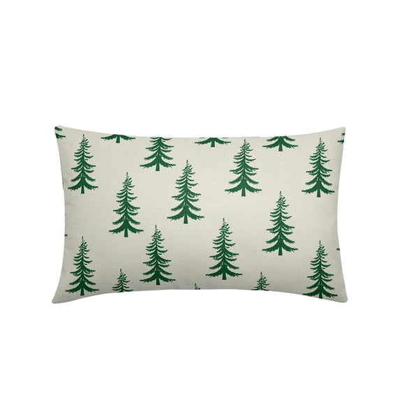 Christmas Pillow Cover, Rectangular Christmas Indoor Decoration Cushion Case, Winter Decor Throw Pillowcase for Sofa Couch Bedroom 11.8x19.7 Inch