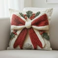 thumbnail image 1 of Christmas Pillow Cover - Soft Premium Fabric Decorative Pillowcase with Hidden Zipper, Festive Holiday Cushion Case for Sofa/Chair/Bedroom, Christmas Home Decor Accessory, 17.71*17.71in, 1 of 8