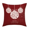 thumbnail image 1 of Christmas Pillow Cover Throw Pillow Case Single Sided Printed Pillowcase Cushion Cover for Home Winter Bed Xmas Decoration Ball, 1 of 9