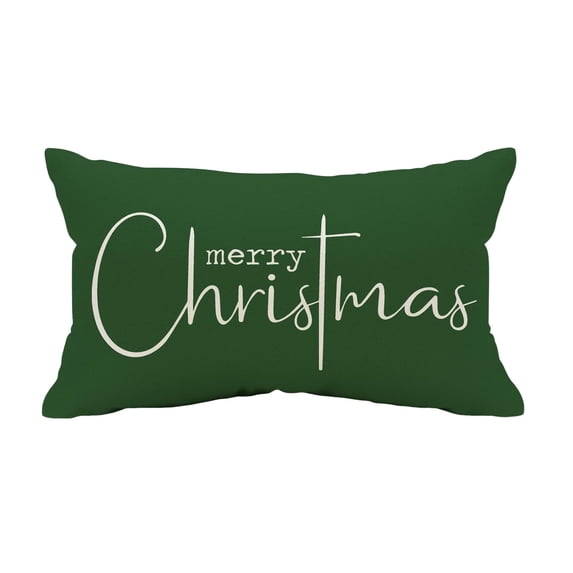Christmas Pillow Covers 12X20 Inch Linen Merry Christmas Throw Pillow For Couch Bedroom Decorative Christmas Red Christmas Decor Cotton Cloth Pillow Cover Sofa Cover Decorative Holiday Decorations