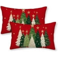 thumbnail image 1 of Christmas Pillow Covers 12x20 Inch 2 Pcs Red Sage Green Cream Christmas Trees Decor Throw Pillows Winter Xmas Holiday Farmhouse Decoration Pillowcase Linen Cushion Cover for Couch Sofa Bed, 1 of 1