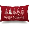 thumbnail image 1 of Christmas Pillow Covers 12x20 Inch Christmas Tree Merry Christmas Decorative Red Throw Pillows Winter Christmas Decor for Home Couch 143B, 1 of 6