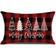 thumbnail image 1 of Christmas Pillow Covers 12x20 Inch Green Christmas Trees Forest White Throw Pillows Pillow Covers Winter Xmas Winter Holiday Decorative Pillow Covers Cushion Cases for Sofa Couch, 1 of 6