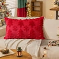 thumbnail image 1 of Christmas Pillow Covers 12x20 Inch Lumbar Throw Cases Tree and Snowflake Prints Soft Fabric Cushion Covers for Couch Sofa Chair Living Room Holiday Decor Hidden Zipper Easy Care Seasonal Home Accents, 1 of 8