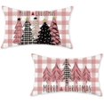 thumbnail image 1 of Christmas Pillow Covers 12x20 Inch Set of 2 Trees Red Black Green Buffalo Plaid Decorative Lumbar Pillowcases Winter Holiday Cushion Cases for Christmas Decorations, 1 of 6