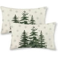thumbnail image 1 of Christmas Pillow Covers 12x20 Set of 2 Christmas Decor Pillowcase Linen Snowflake Christmas Trees Throw Pillows Winter Farmhouse Holiday Decoration Outdoor Cushion Covers for Couch Home Decor, 1 of 6