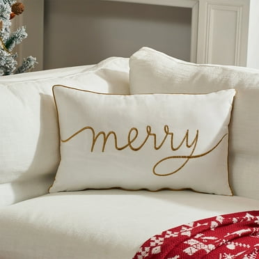 Christmas Pillow Covers 12x20 Christmas Tree Snowflake Merry Christmas Party Throw Pillow Cover Decorations Pillow Covers Holiday Party Pillows Decorative for Sofa Winter Home Decor