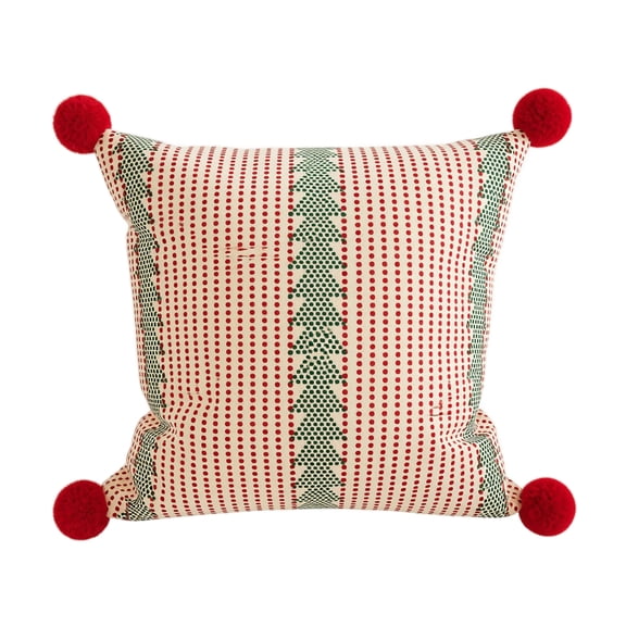 Christmas Pillow Covers 14X14 Soft Plush Decorative Holiday Cushion Case without Insert for Living Room Couch Sofa Bed Party Decor