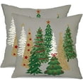 thumbnail image 1 of Christmas Pillow Covers 16x16 Inch Set of 2 Christmas Tree Decorative Grey Throw Pillows Winter Christmas Decor for Home Couch TH-50D16, 1 of 6
