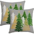 thumbnail image 1 of Christmas Pillow Covers 16x16 Inch Set of 2 Christmas Tree Grey Decorative Throw Pillow Covers Winter Holiday Cushion Cases Decor for Home Couch Sofa, 1 of 6