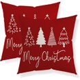 Christmas Pillow Covers 16x16 Set of 2, Christmas Decor Christmas Tree