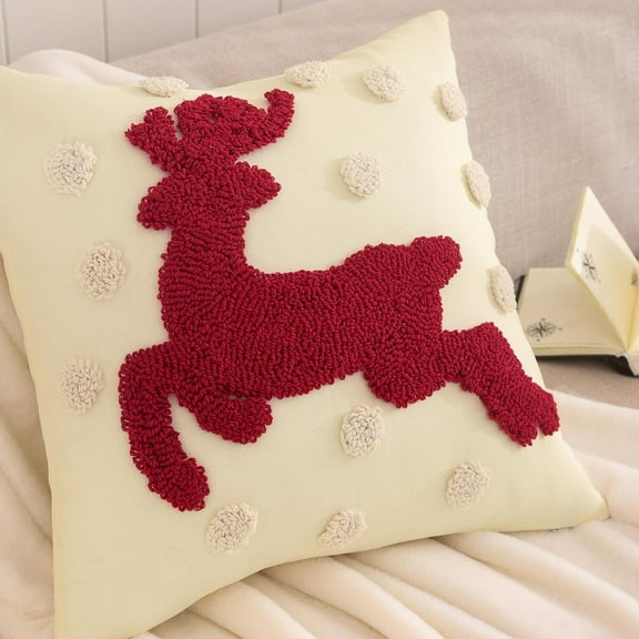 Christmas Pillow Covers 18 x 18 inch Set of 2 Dark Green Multiple Christmas Tree Throw Pillow Cover Christmas Party Decorations Winter Holiday Soft Cushion Case