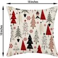 thumbnail image 1 of Christmas Pillow Covers 18x18 Inch 2 Pcs Red Black Geometric Christmas Tree Decor Throw Pillows Winter Snowflakes Xmas Farmhouse Decorations Pillowcase Linen Cushion Cover for Couch Sofa Bed, 1 of 1