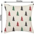 thumbnail image 1 of Christmas Pillow Covers 18x18 Inch 2 Pcs Red Green Black Christmas Tree Decor Throw Pillows Winter Xmas Holiday Outdoor Farmhouse Decoration Pillowcase Linen Cushion Cover for Couch Sofa Bed, 1 of 1