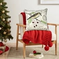 thumbnail image 1 of Christmas Pillow Covers 18x18 Inch - Festive Throw Pillowcases for Sofa & Couch - Farmhouse Holiday Decorations for Living Room, Porch & Seasonal Home Styling, 1 of 5
