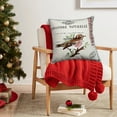 thumbnail image 1 of Christmas Pillow Covers 18x18 Inch - Festive Throw Pillowcases for Sofa & Couch - Farmhouse Holiday Decorations for Living Room, Porch & Seasonal Home Styling, 1 of 5