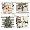 thumbnail image 1 of Christmas Pillow Covers 18x18 Inch Set of 4 Farmhouse Black and Red Buffalo Plaid Pillow Covers Holiday Rustic Linen Pillow Case for Sofa Couch Xmas Decorations Throw Pillow Covers, 1 of 6