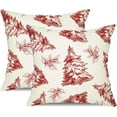 thumbnail image 1 of Christmas Pillow Covers 18x18 Inch Set of 2 Christmas Tree Decorative White Throw Pillows Winter Christmas Decor for Home Couch 36b, 1 of 5