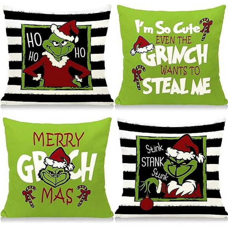 Christmas Throw Pillows Christmas Pillow Covers Christmas Pillows Home  Decorative Christmas Throw Pillow Covers 18 x 18 Set of 4 Cotton Linen