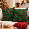 thumbnail image 1 of Christmas Pillow Covers 18x18, Pack of 2 3D Christmas Tree Textured Throw Pillow Covers, Winter Holiday Decorations for Couch Sofa Living Room, 1 of 5