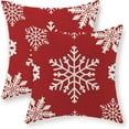 Christmas Pillow Covers 18x18 Set of 2 Christmas Decor Linen Pillowcase