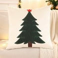 thumbnail image 1 of Christmas Pillow Covers 18x18,Vintage Christmas Pillow Covers,Vintage Holiday Pillow Covers,Christmas Velvet Embroidery Christmas Tree Bolster Living Room Sofa Cushion Bed Pillow Christmas Decoration, 1 of 9