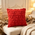 thumbnail image 1 of Christmas Pillow Covers 18x18 inch Christmas Decorations Clearance, Sofa Couch Pillow Covers Square Fall Winter Decor Pillowcase for Farmhouse, Holiday Decorative Throw Pillow Covers for Home, Red, 1 of 6