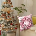 thumbnail image 1 of Christmas Pillow Covers 18x18 inch Christmas Tree Design, Soft Pink Square Cushion Cover for Sofa Chair, Living Room Holiday Decor B, 1 of 6