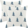 thumbnail image 1 of Christmas Pillow Covers 20x20 Inch Set of 2 Navy Blue Christmas Tree Decor Throw Pillows Winter Xmas Holiday Farmhouse Outdoor Cushion Cases for Couch Bed Decorations, 1 of 6