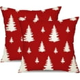 thumbnail image 1 of Christmas Pillow Covers 20x20 Inch Set of 2 White Christmas Tree Decorative Red Throw Pillows Merry Christmas Winter Christmas Decor for Home Couch 33, 1 of 1