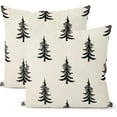thumbnail image 1 of Christmas Pillow Covers 20x20 Set of 2, Christmas Tree White Throw Pillow Covers Linen Farmhouse Vintage Winter Christmas Decor Cushion Case Christmas Home decor For Couch Sofa Indoor Outdoor, 1 of 6