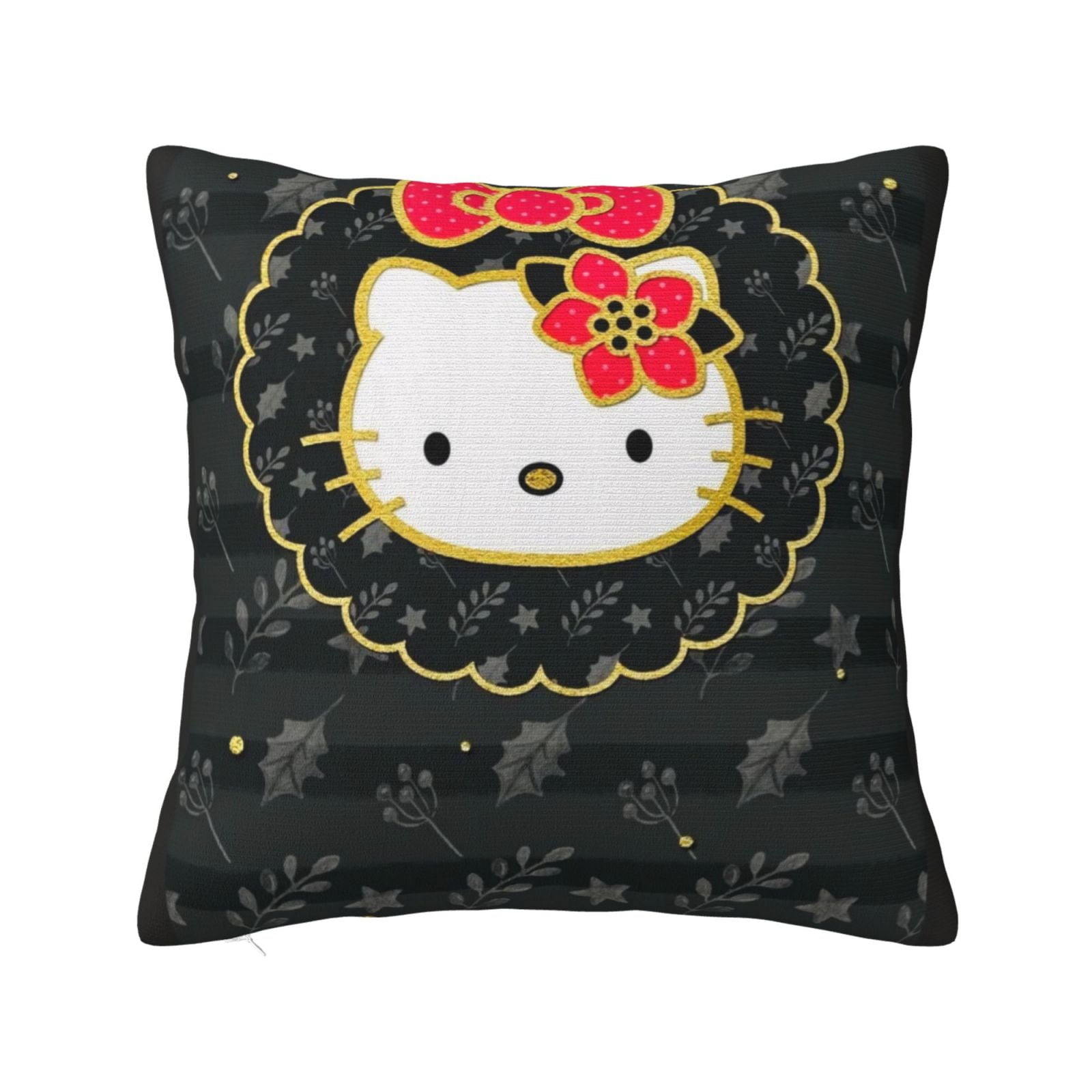 Christmas Pillow Covers 22x22 inch,Merry Christmas Hello Kitty Throw