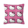 Christmas Pillow Covers 26x26 inch,Pink Hello Kitty Head Throw Pillow