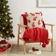 thumbnail image 1 of Christmas Pillow Covers Christmas Decor,2 Packs Candy Cane Pillows 18 * 18in,Soft Artificial Plush Christma Throw Pillows for Couch for Bedroom Sofa Living Room, 1 of 6