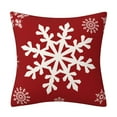 thumbnail image 1 of Christmas Pillow Covers Christmas Tree Snowflake Decorative Red White Throw Pillow Covers Winter Farmhouse Decoration 18x18 inch, 1 of 1